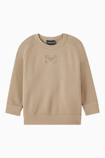 Embroidered Logo Sweatshirt in Jersey