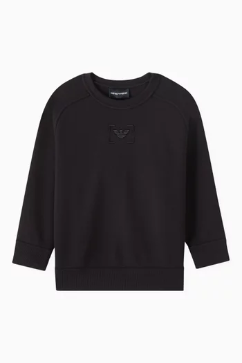 Embroidered Logo Sweatshirt in Jersey