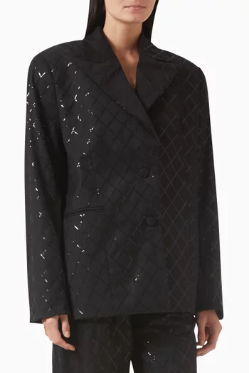 Oversized Sequin-embellished Blazer