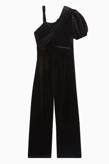 Wide-leg Jumpsuit in Velour