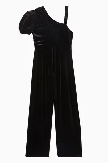 Wide-leg Jumpsuit in Velour