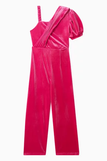 Wide-leg Jumpsuit in Velour