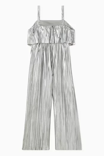 Pleated Wide-leg Jumpsuit