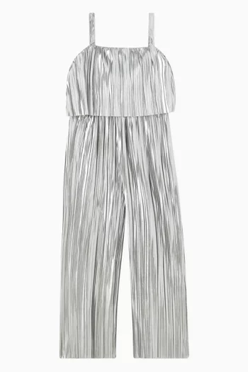 Pleated Wide-leg Jumpsuit