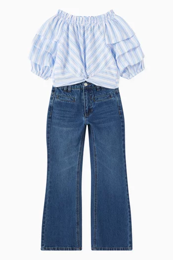 Jagger Ruched-sleeve Top