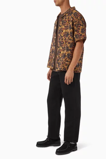Didcot Floral Jacquard Vacation Shirt in Cotton