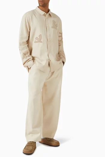 Trin Appliqué Shirt in Cotton