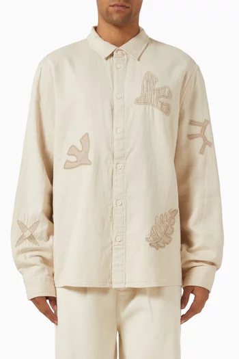 Trin Appliqué Shirt in Cotton