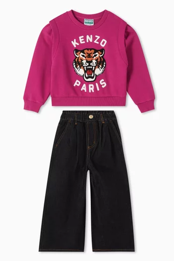 Wide-leg Jeans in Cotton