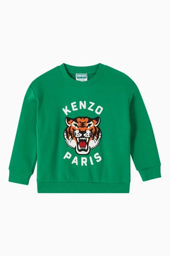 Tiger Logo Sweatshirt in Fleece