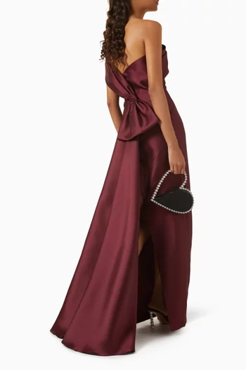 One-shoulder Bow Gown