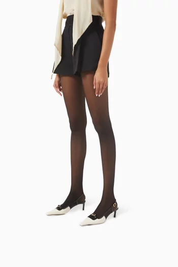 Viv' Canard Slingback Pumps in Leather