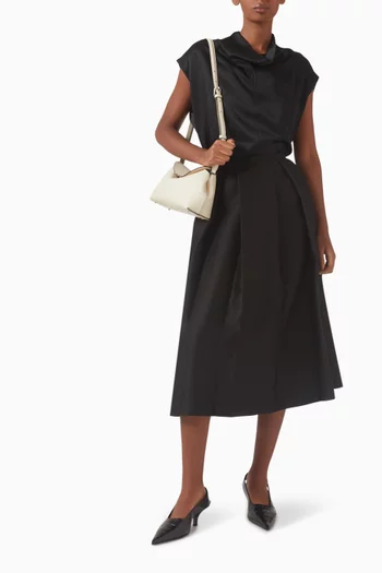 Funnel-neck Top in Satin