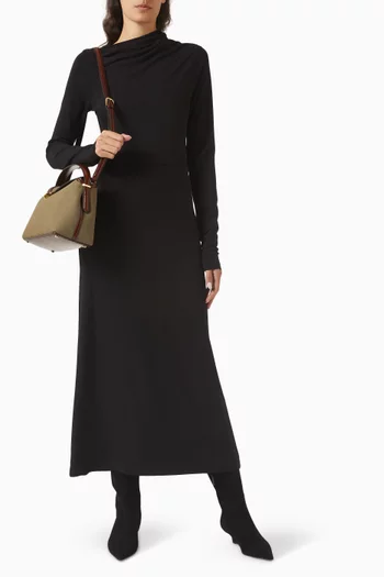 Draped Midi Dress in Jersey