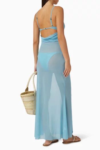 Cindy Ring Maxi Dress in Mesh