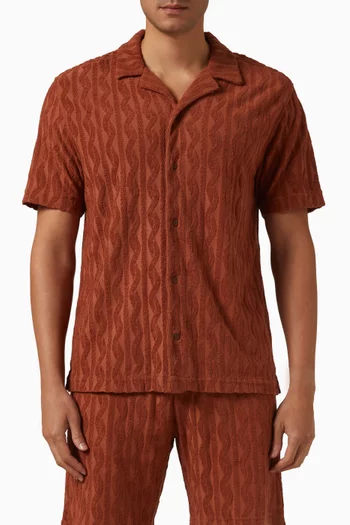Treliça Roberto Jacquard Shirt in Cotton-terry