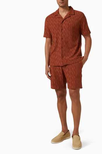 Augusto Jacquard Shorts in Cotton-terry