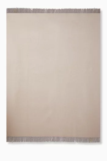 Fringe Double Cloth Throw in Cashmere