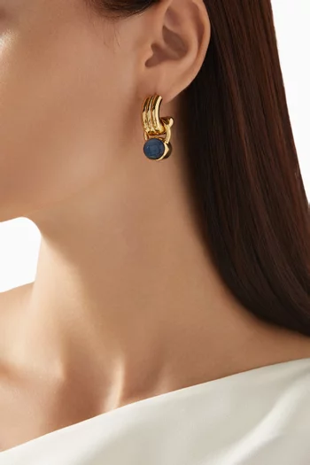 أقراط بيور نحاس مطلي ذهب عيار 22