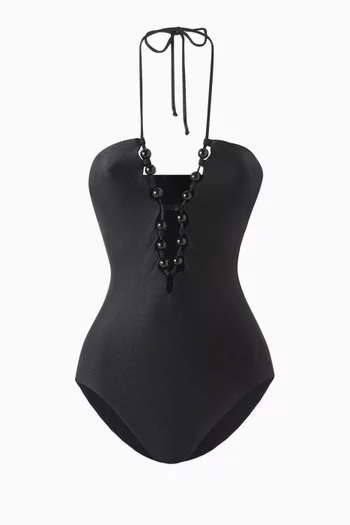 Golden Age Halterneck One-piece Swimsuit