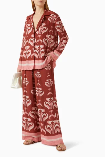 Vintage Lily Wide-leg Pants in Silk