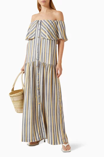 Golden Age Off-shoulder Maxi Dress