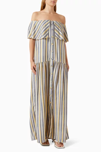 Golden Age Off-shoulder Maxi Dress