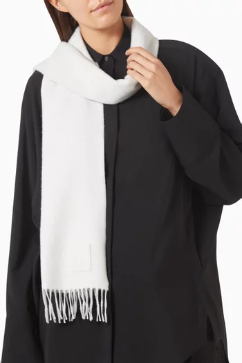 Logo Scarf in Wool-cashmere Blend