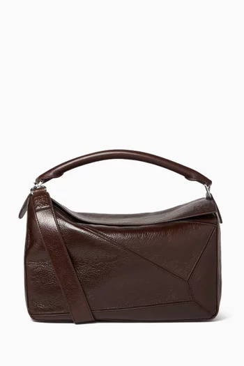 Large Puzzle Shoulder Bag in Leather