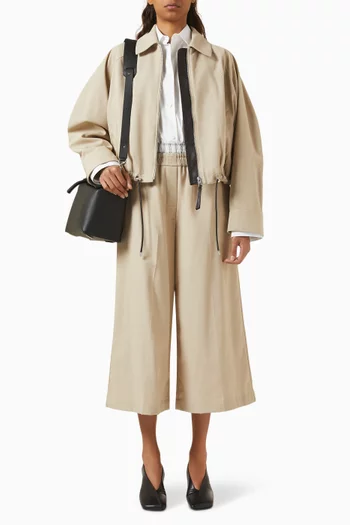 Double-waistband Cropped Pants
