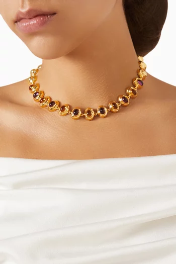 Statement Choker in 18kt Gold-plated Brass