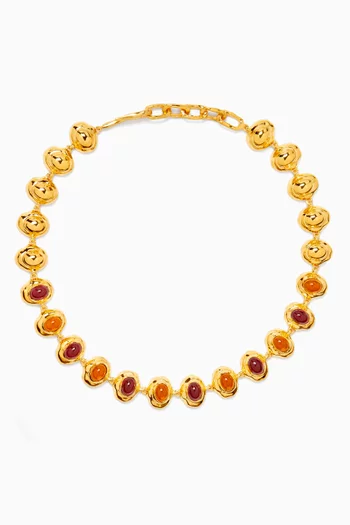 Statement Choker in 18kt Gold-plated Brass