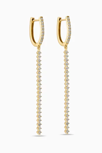 Aer Diamond Linear Earrings in 18kt Gold