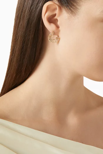 Token Coil Diamond Earrings in 18kt Gold