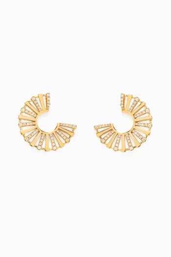 Token Coil Diamond Earrings in 18kt Gold