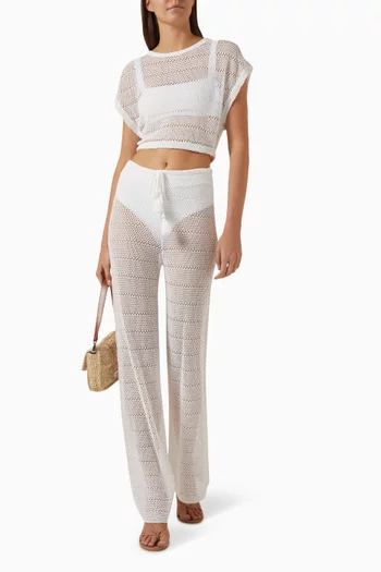 Renee Crop Top in Crochet-knit