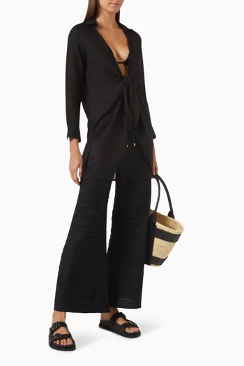 Parker Pants in Textured-fabric