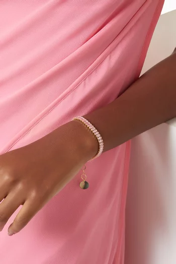 سوار ليلي مزين بالكريستال نحاس مطلي بالذهب