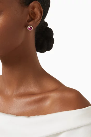 Calma Crystal Stud Earrings in Gold-plated Brass