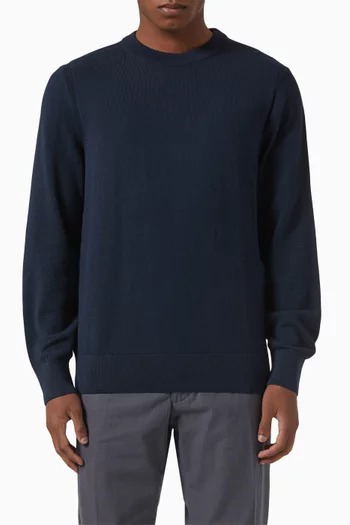 Micro-structured Sweater in Cotton
