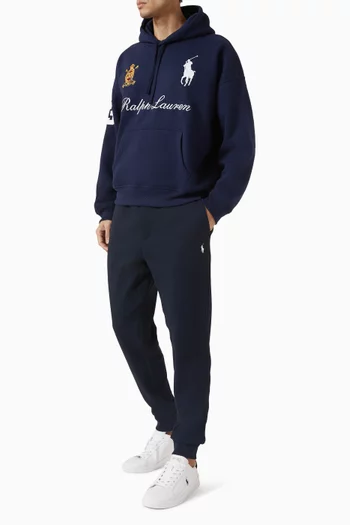 Polo Pony Embroidered Track Pants in Cotton-blend