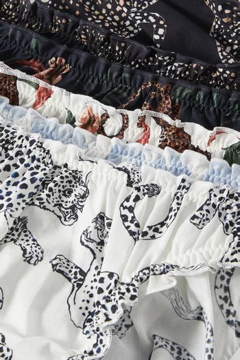 Printed Briefs in Cotton, Set of 5