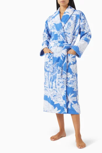 Printed Towel Robe in Organic Cotton