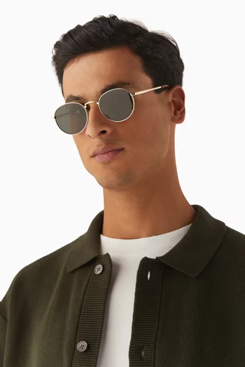 Lost Legacy Round Sunglasses in Metal