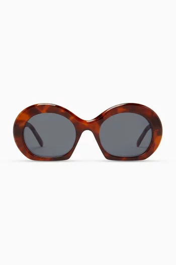Oversized Half Moon Sunglasses in Acetate