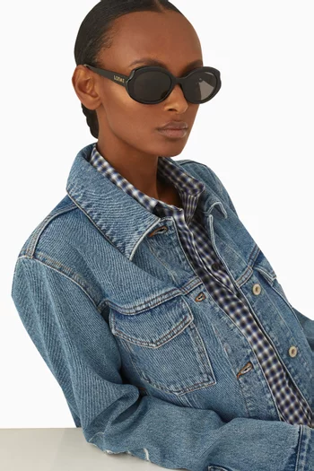 Round Sunglasses in Acetate