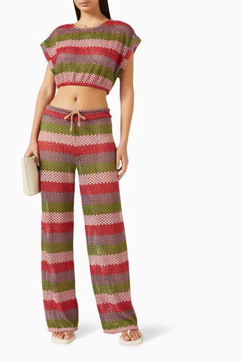 Renee Crop Top in Crochet-knit