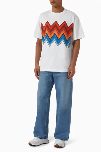 Macro Zigzag T-shirt in Cotton