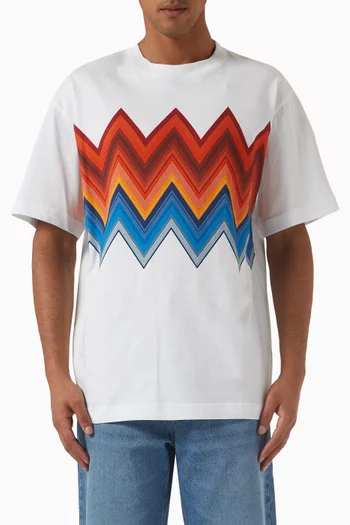 Macro Zigzag T-shirt in Cotton