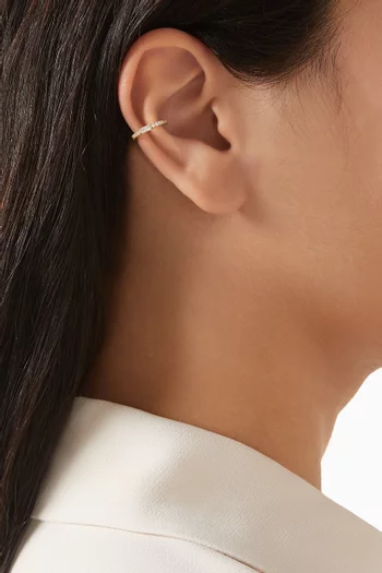 Dean Crystal Ear Cuff's in 14kt Gold-plated Silver